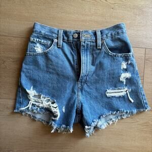 Levi's Jean Shorts High Waisted Mom Shorts 25